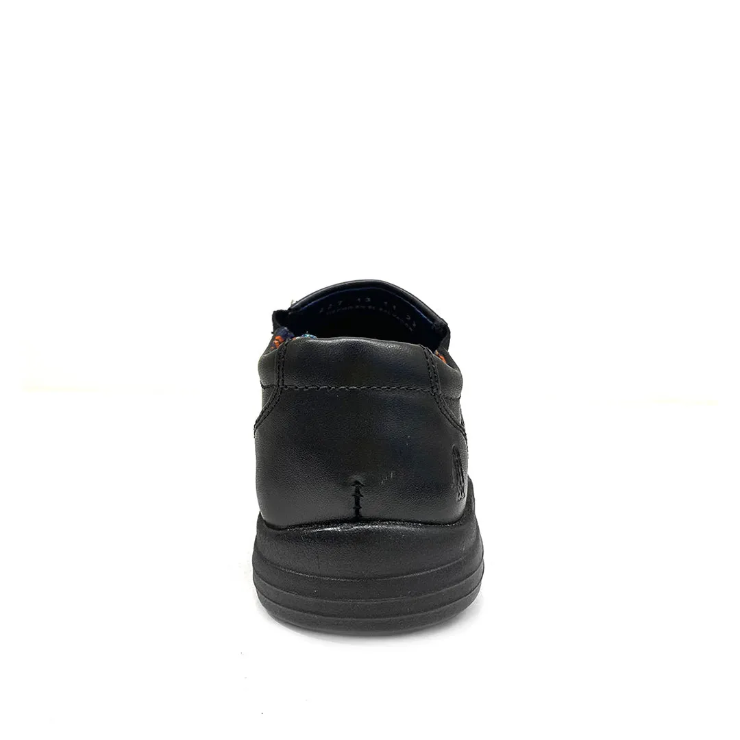 Zapatos escolares Luka slip negro para Niños